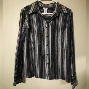 East 5th, Striped Long sleeve Button up size Large